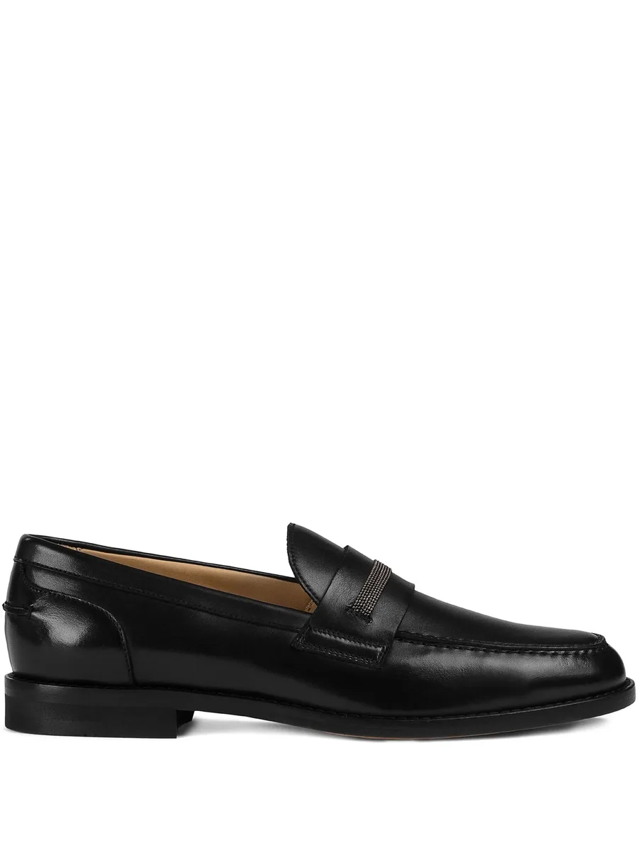 stud-embellishment leather loafers 2