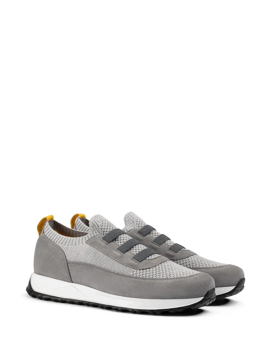 suede panelled sneakers 3