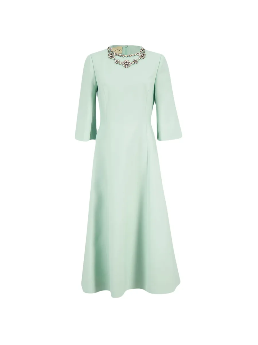 платье миди Crepe Couture с вышивкой 2