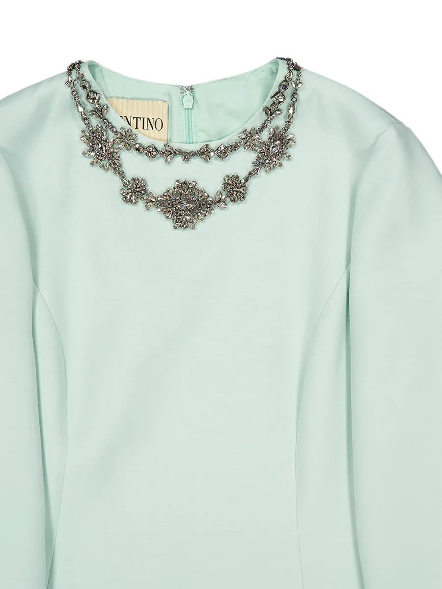 платье миди Crepe Couture с вышивкой 6