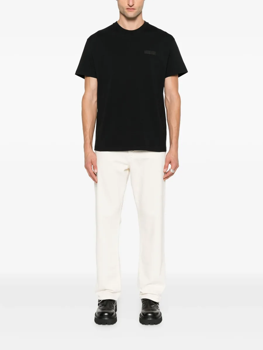 logo-patch cotton T-shirt 3
