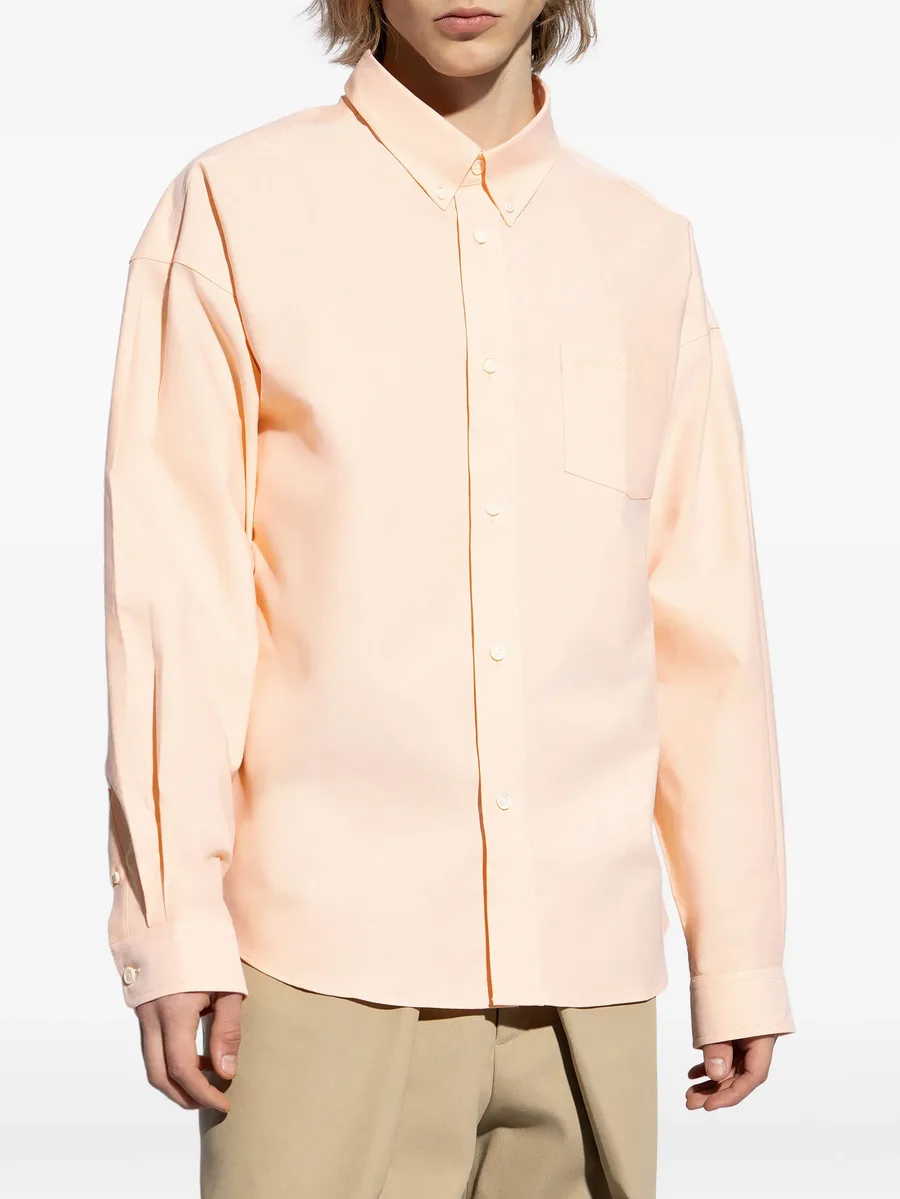 logo-embroidered shirt 5