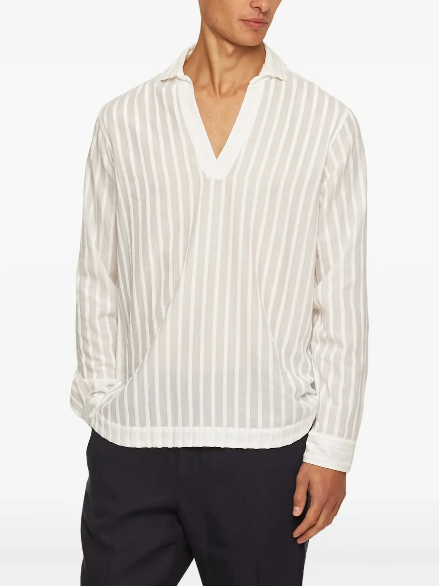 полосатая рубашка из шенилла 3