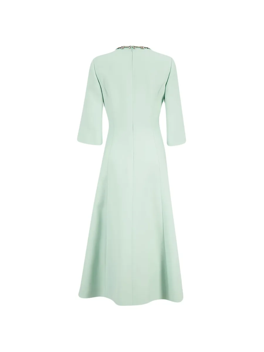 платье миди Crepe Couture с вышивкой 3