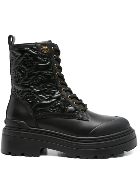 50mm quilted lace-up boots