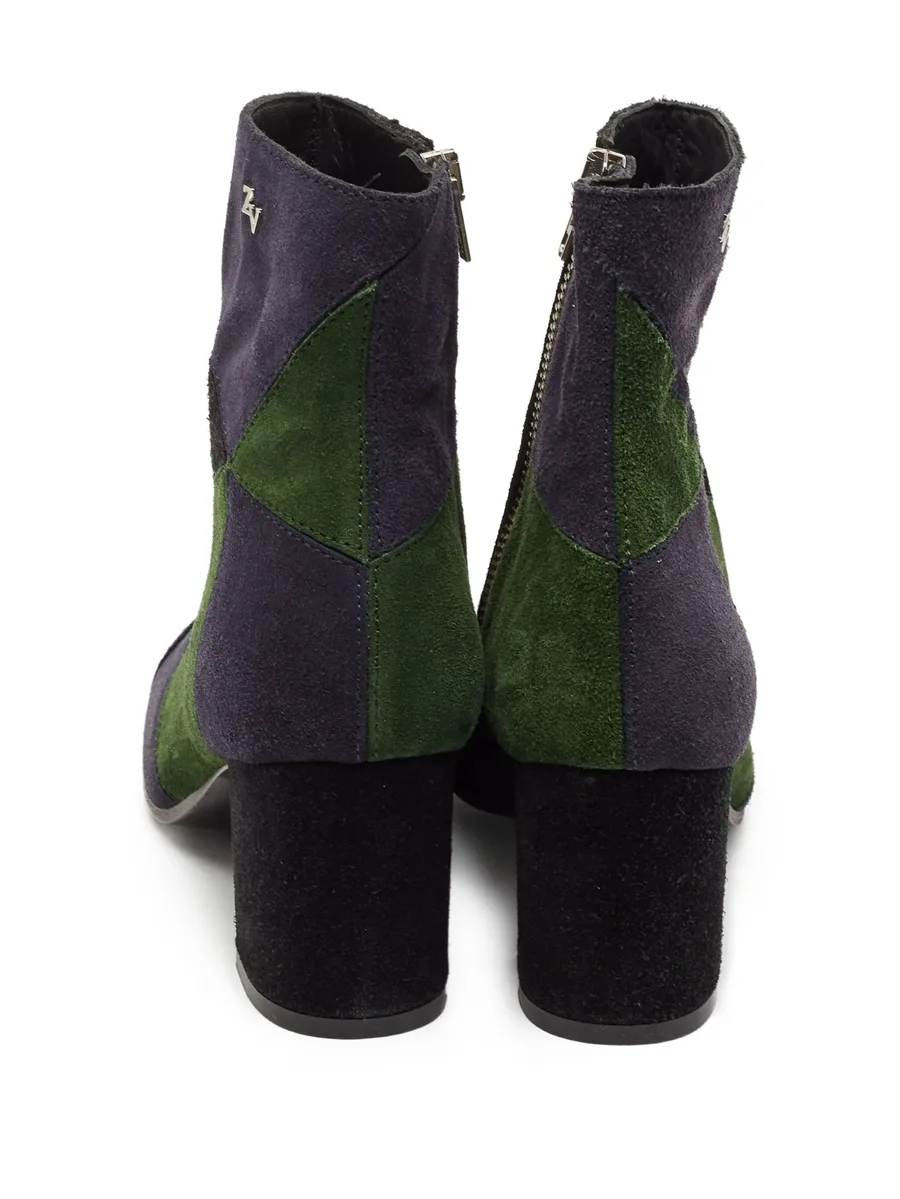 pre-owned 70mm patchwork boots 7