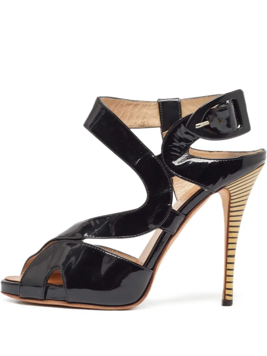 120mm patent-leather strappy sandals 2
