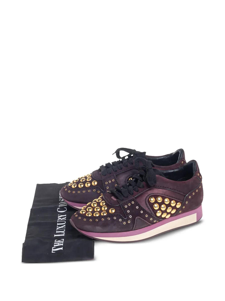 stud-embellished suede sneakers 10