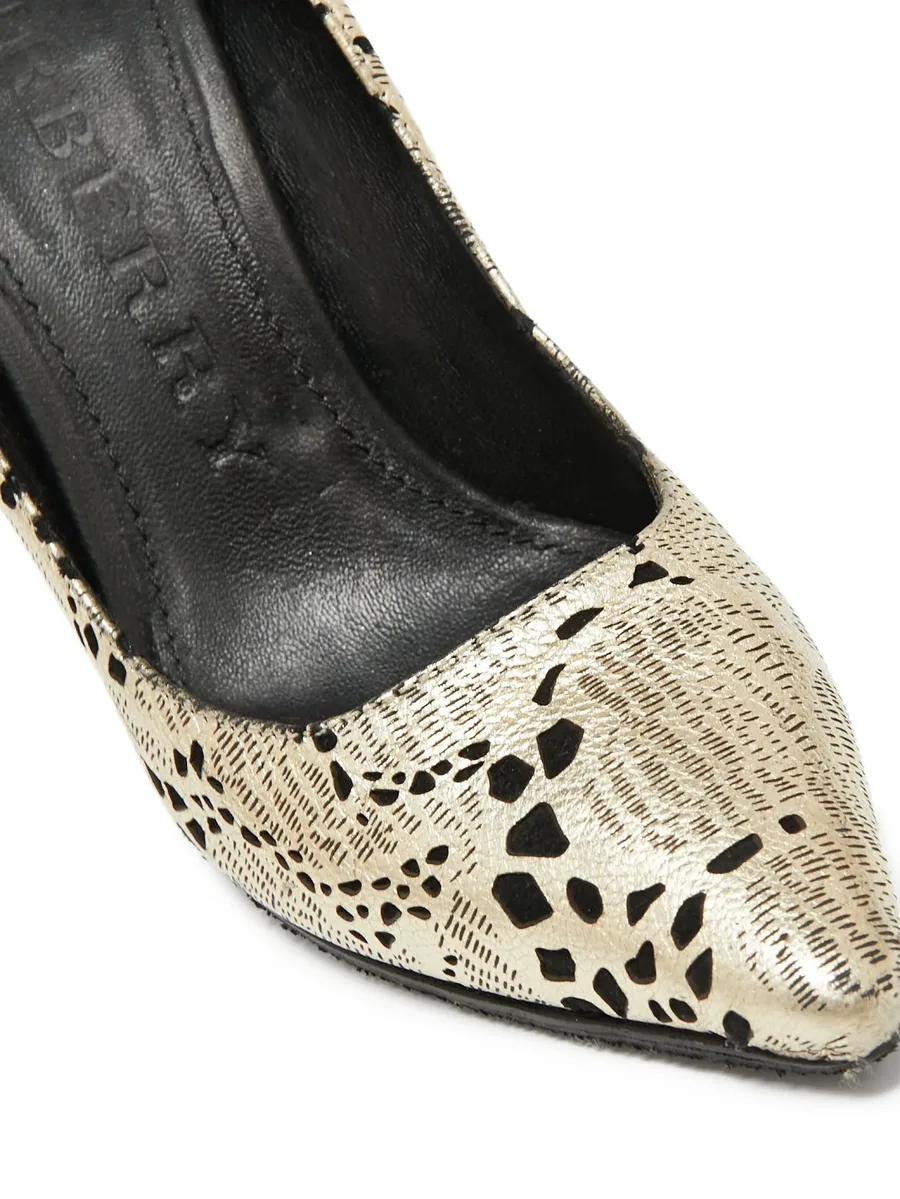 105mm metallic-printed stiletto pumps 10