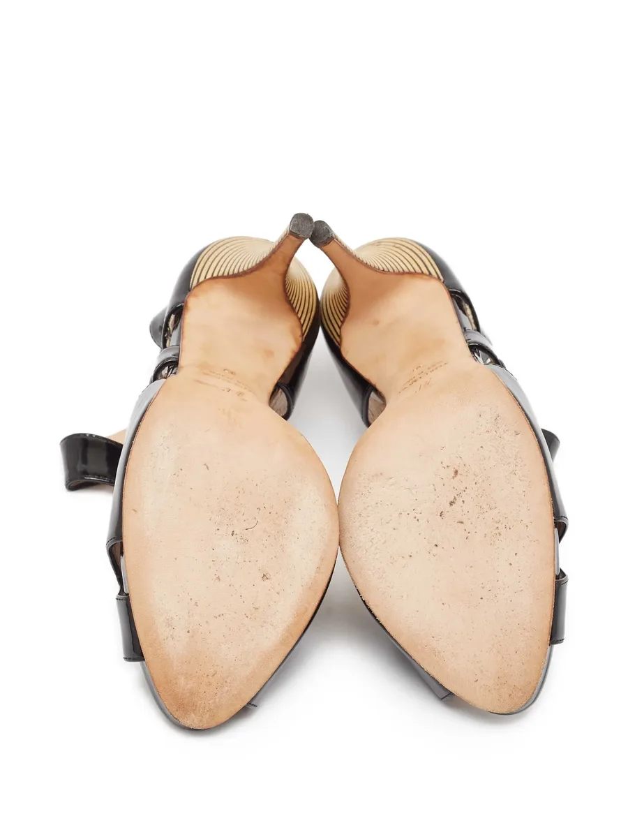 120mm patent-leather strappy sandals 8