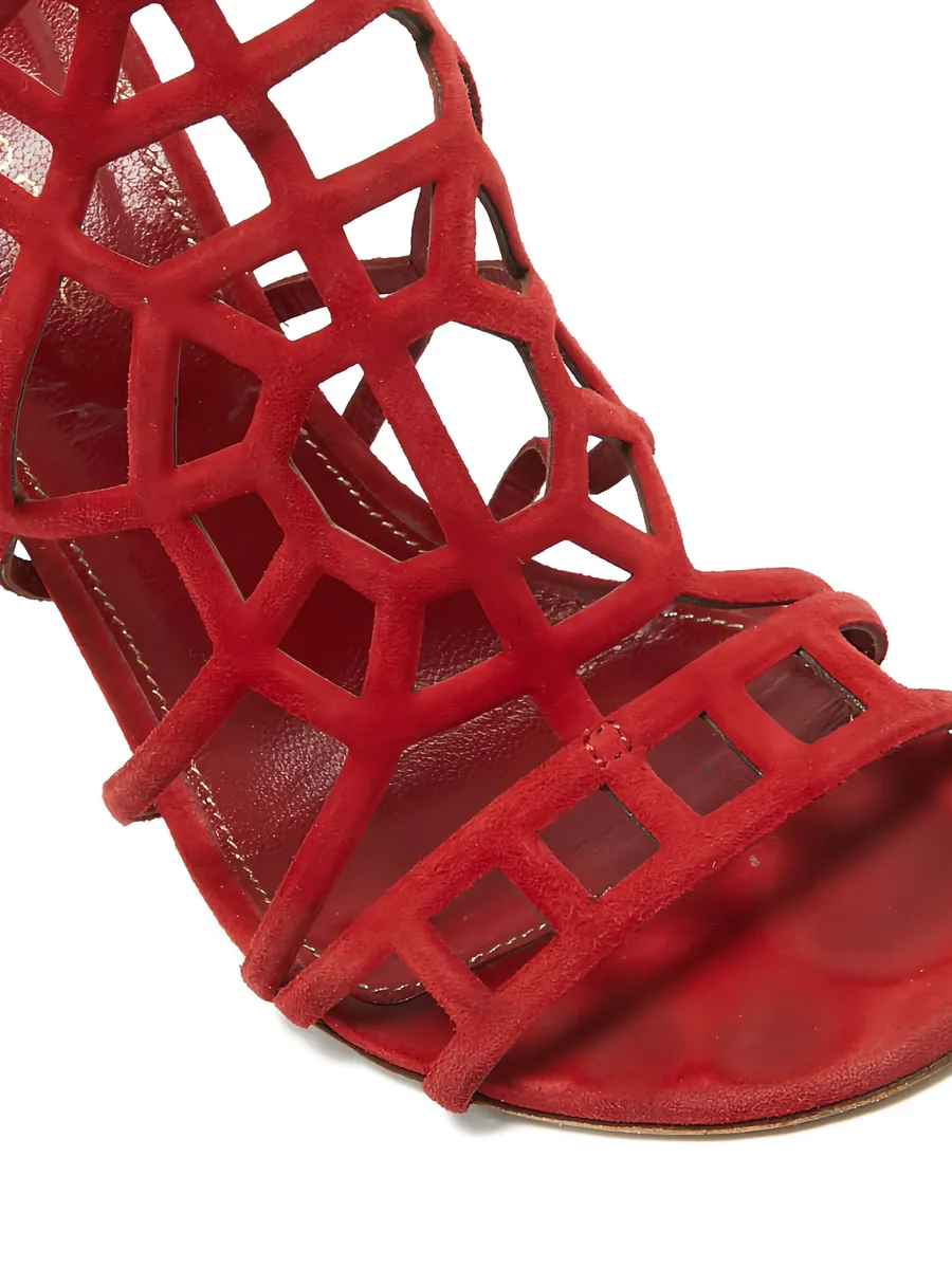 pre-owned 110mm cut-out sandals 9