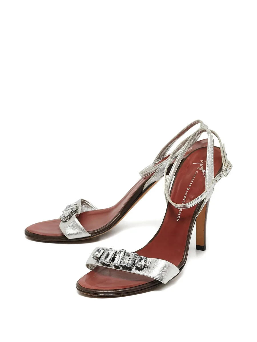 pre-owned crystal-embellished sandals 3
