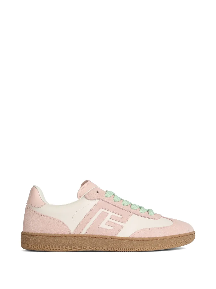 Balmain Swan trainers in smooth leather and suede 2