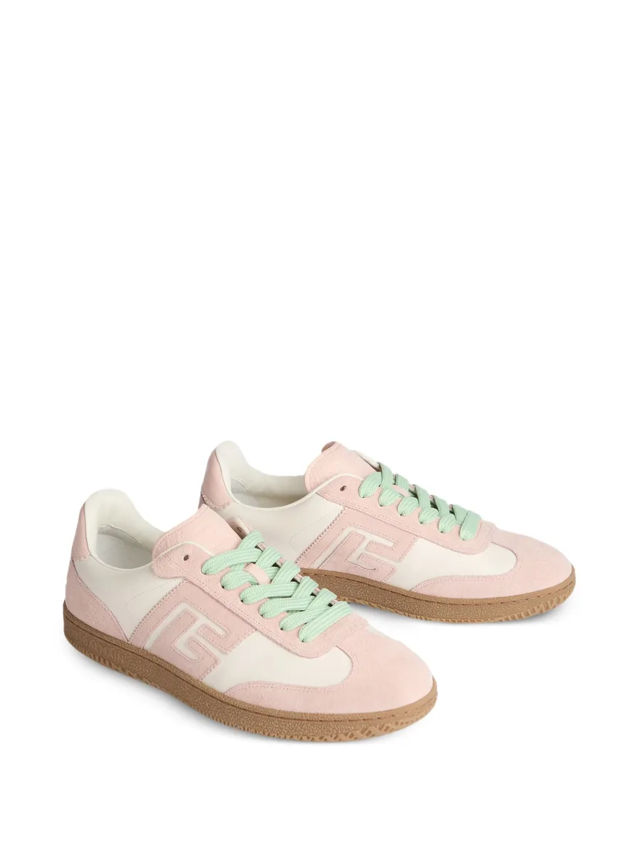 Balmain Swan trainers in smooth leather and suede 4