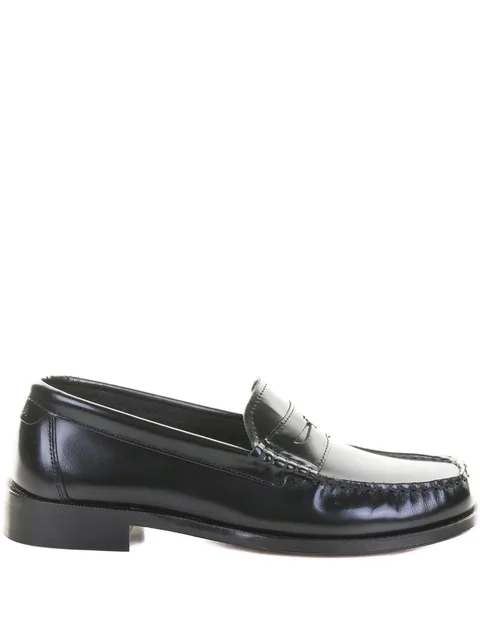 leather penny-strap loafers