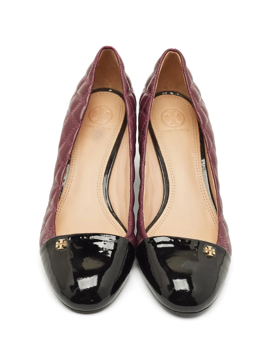 Claremont quilted heeled pumps 8