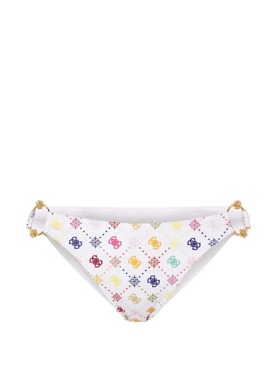 logo-print ring-detail bikini bottoms 1