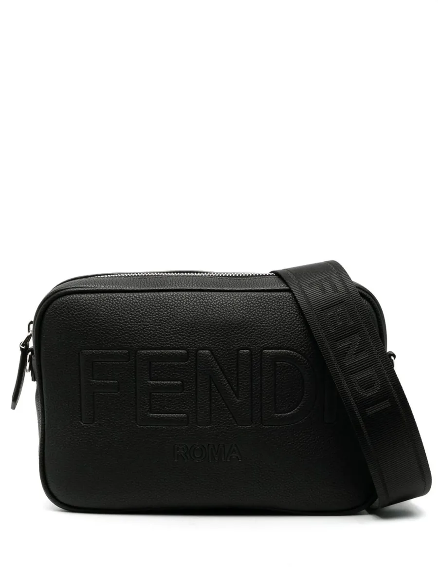 embossed-logo leather body bag 2