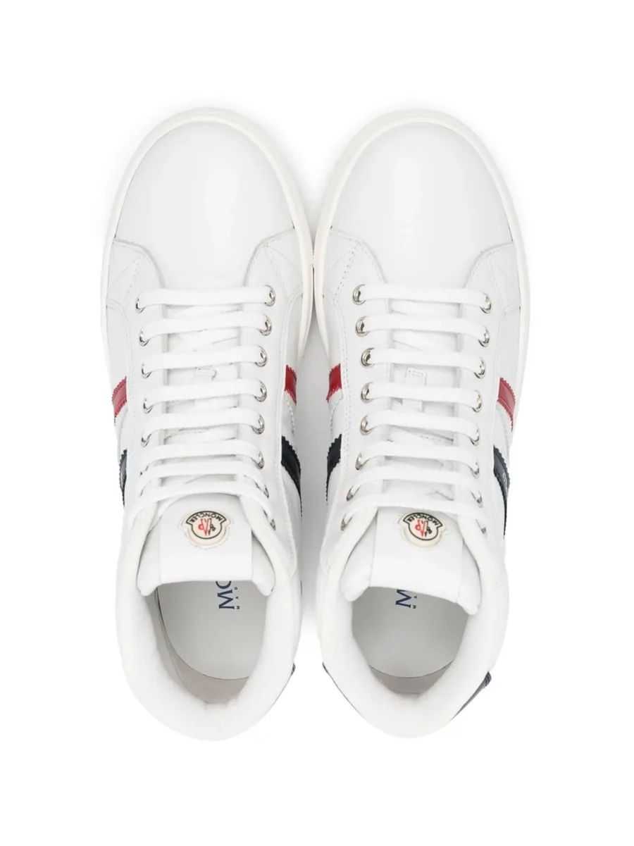 diagonal stripe print high-top sneakers 5