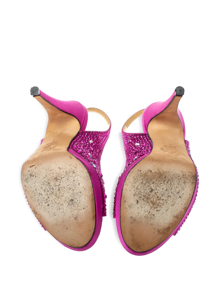 pre-owned 120mm rhinestone-embellished sandals 6