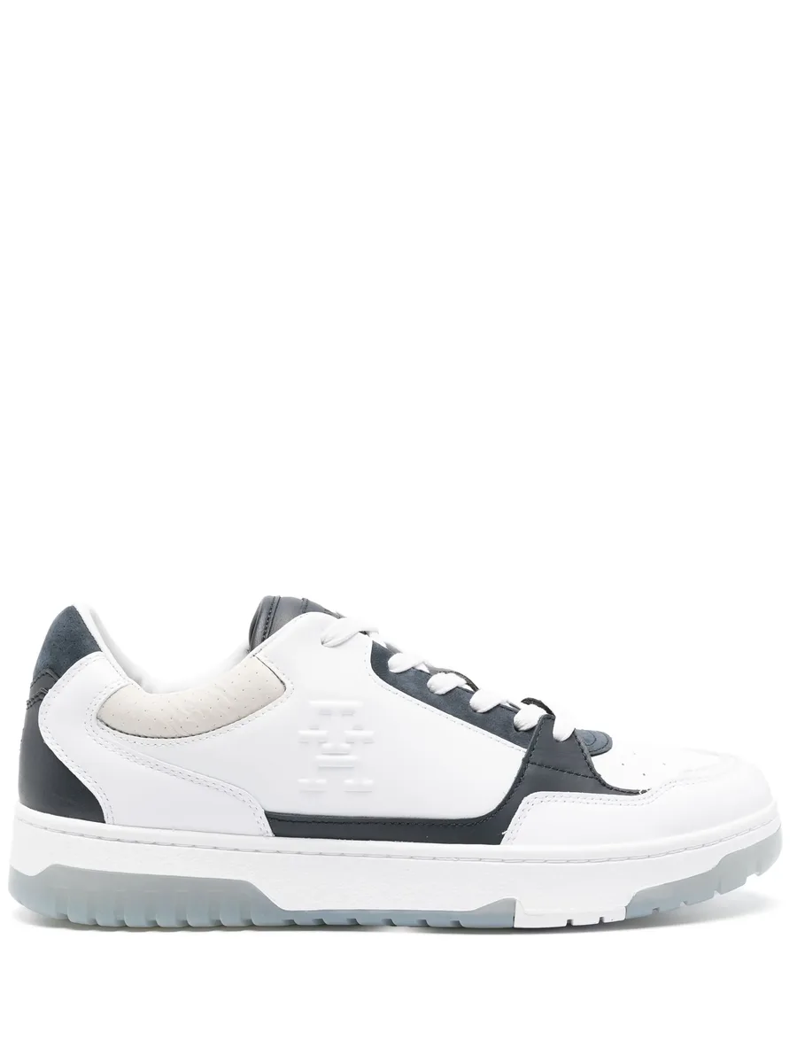 TH-embossed leather sneakers 1