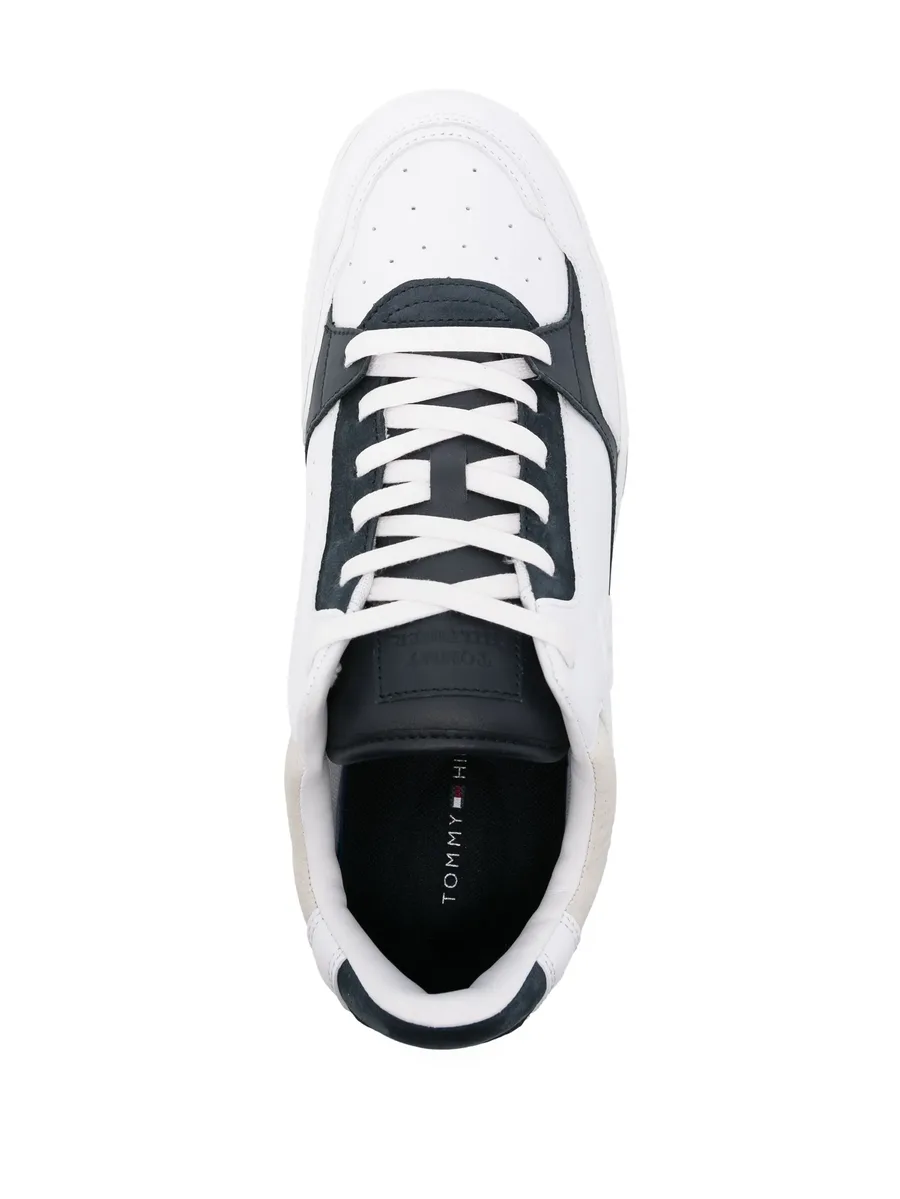 TH-embossed leather sneakers 7