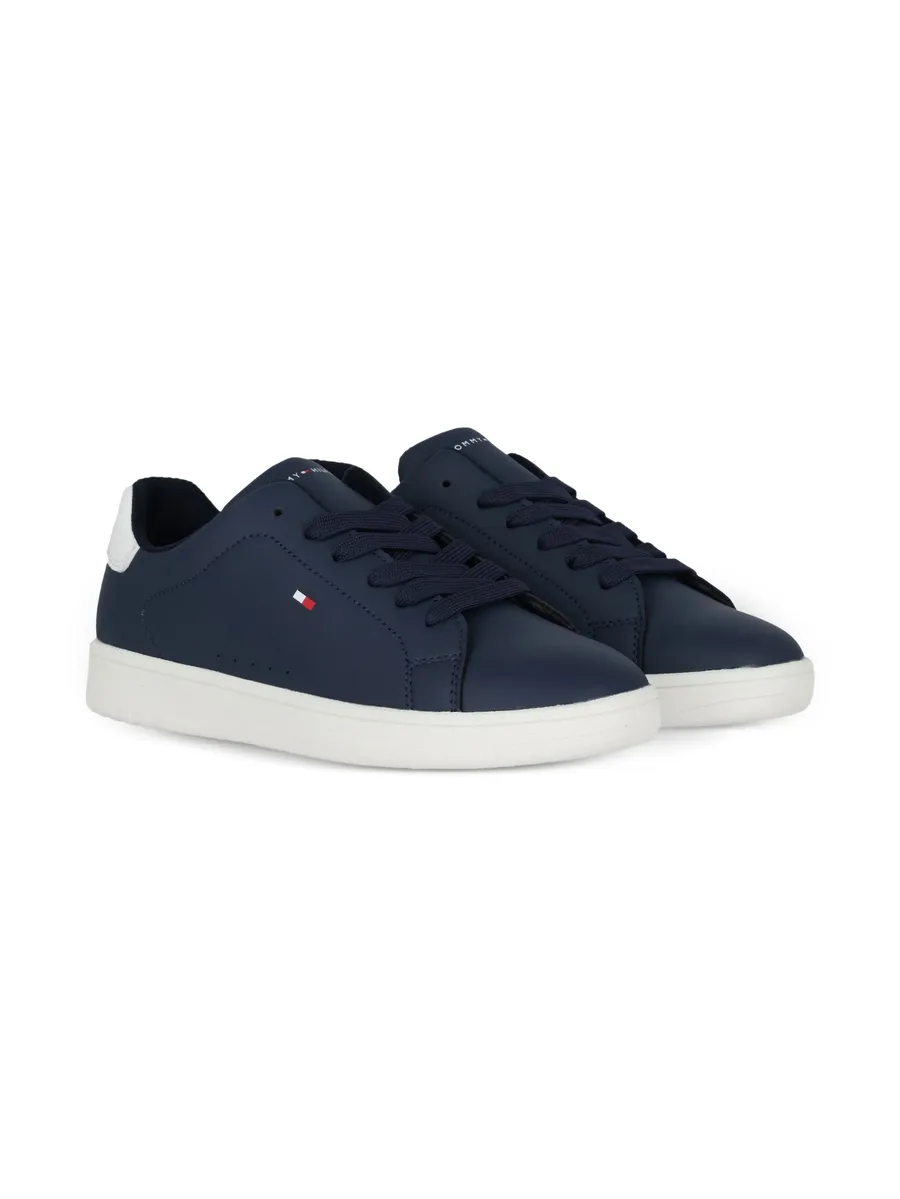 embroidered-logo sneakers 1