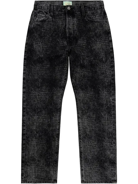 patterned jeans