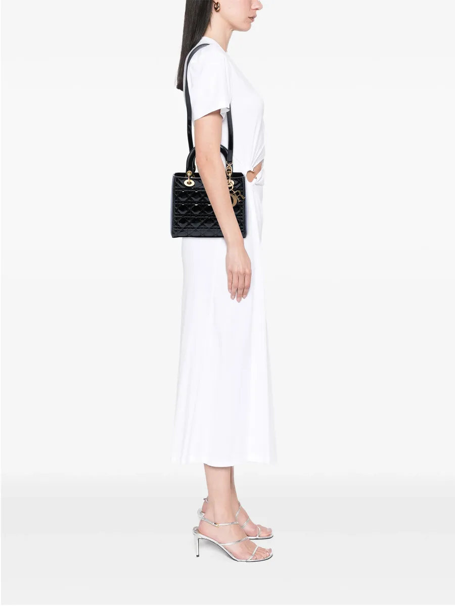 сумка-сэтчел Patent Cannage Lady Dior среднего размера (2012 год) 3