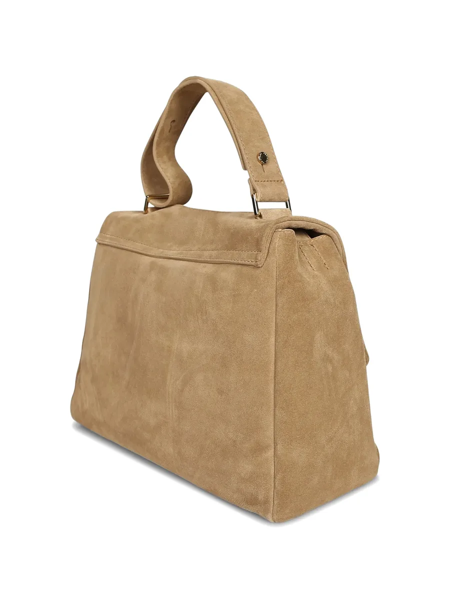 logo-lettering suede tote bag 3