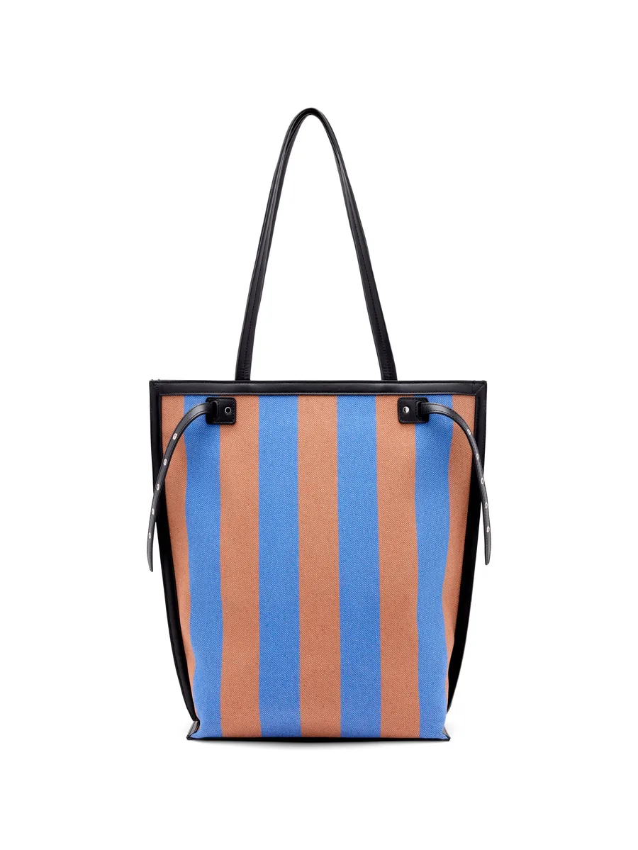 North South Days striped canvas tote bag 7