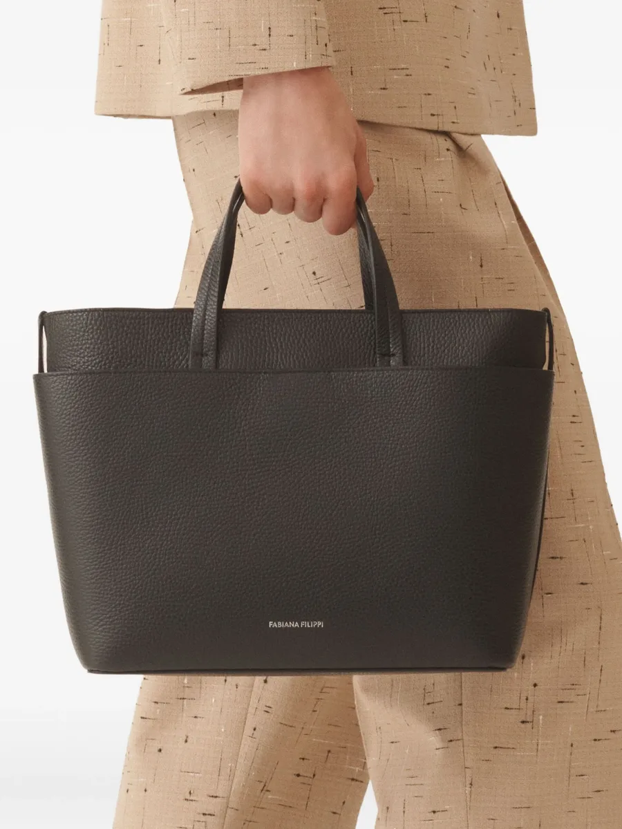 large pebble-leather tote bag 4