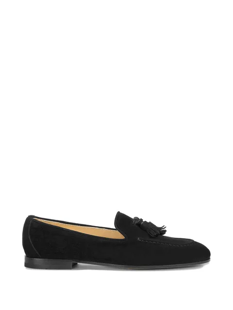 tassel-detailed suede loafers