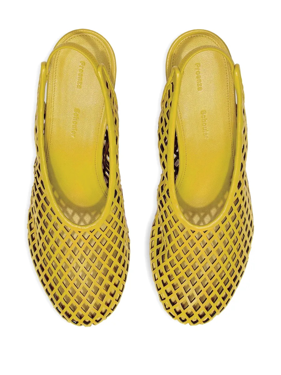 Tee perforated slingback pumps 6