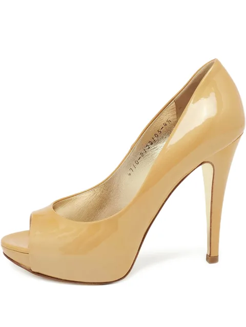 pre-owned 115mm leather pumps