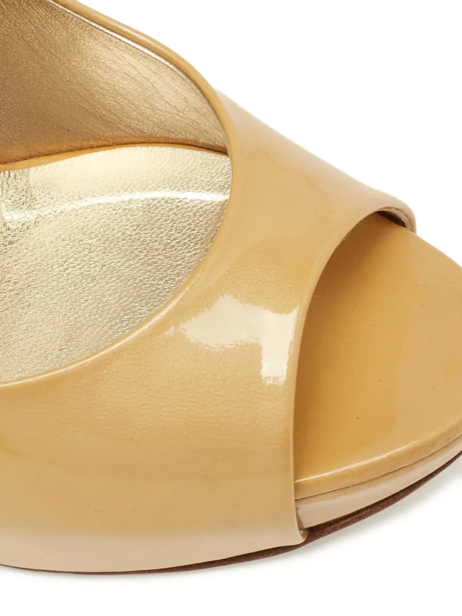pre-owned 115mm leather pumps 10