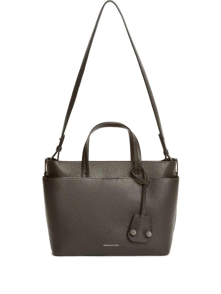 large pebble-leather tote bag 1