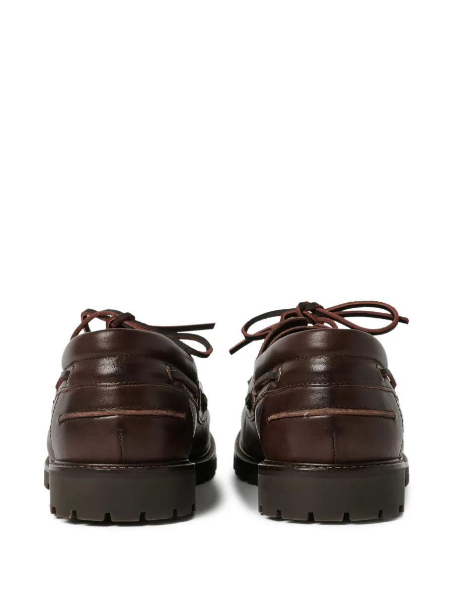 raw-cut guston leather boat shoes 5