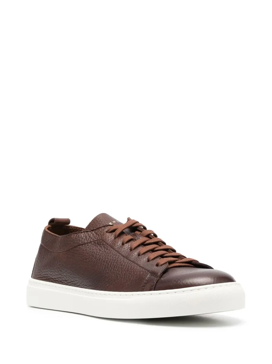 leather low-top sneakers 4