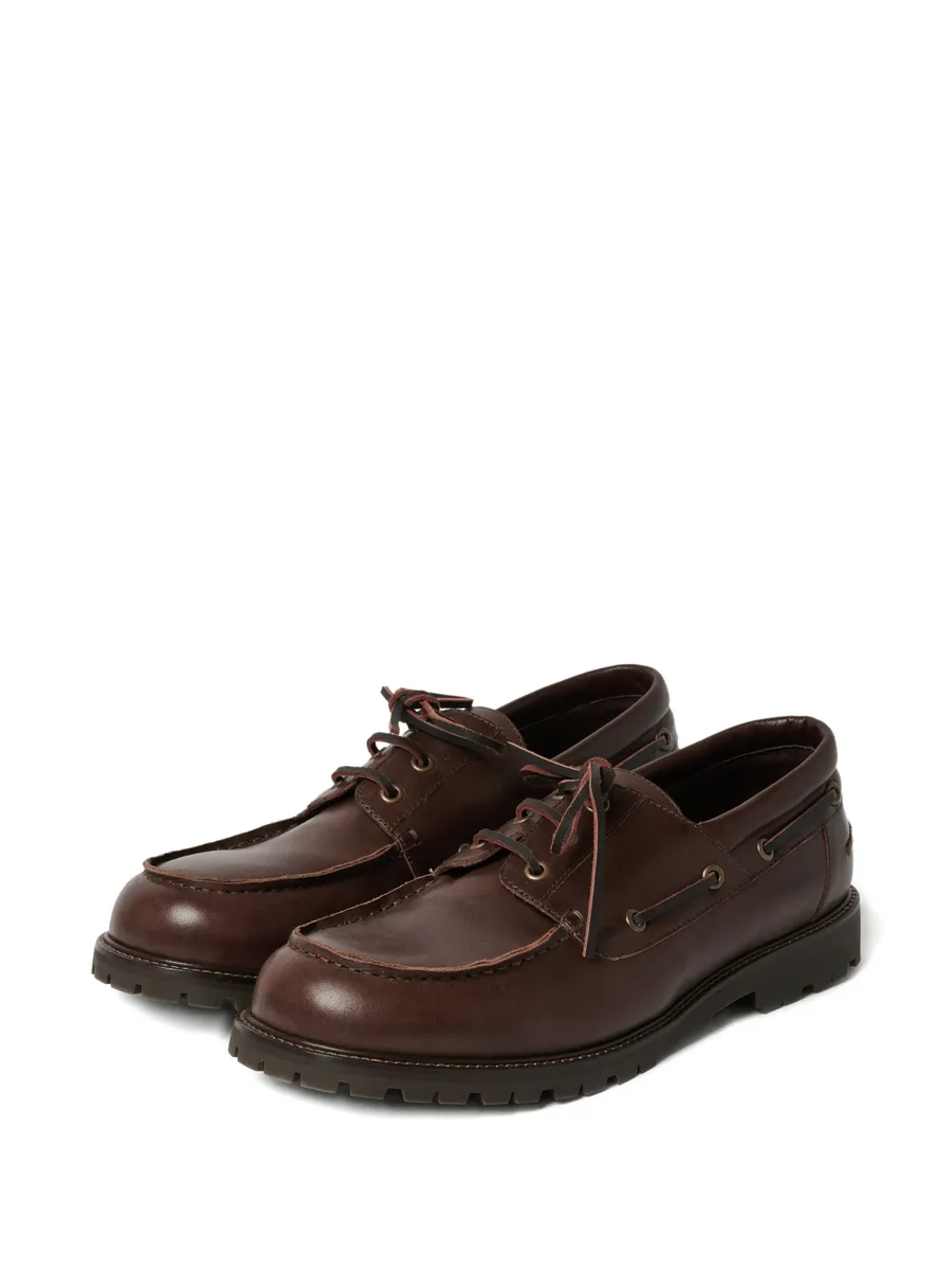 raw-cut guston leather boat shoes 9