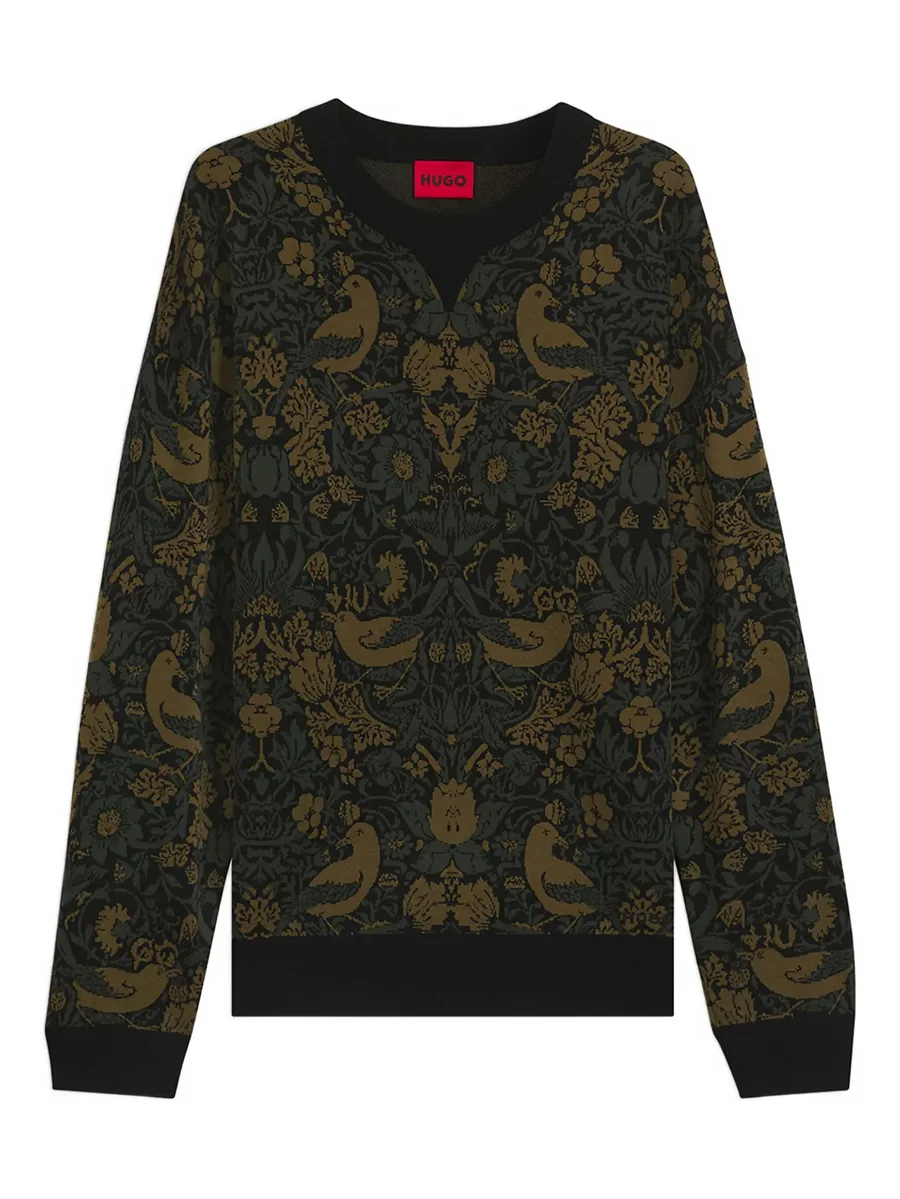 crew-neck patterned sneakers 1