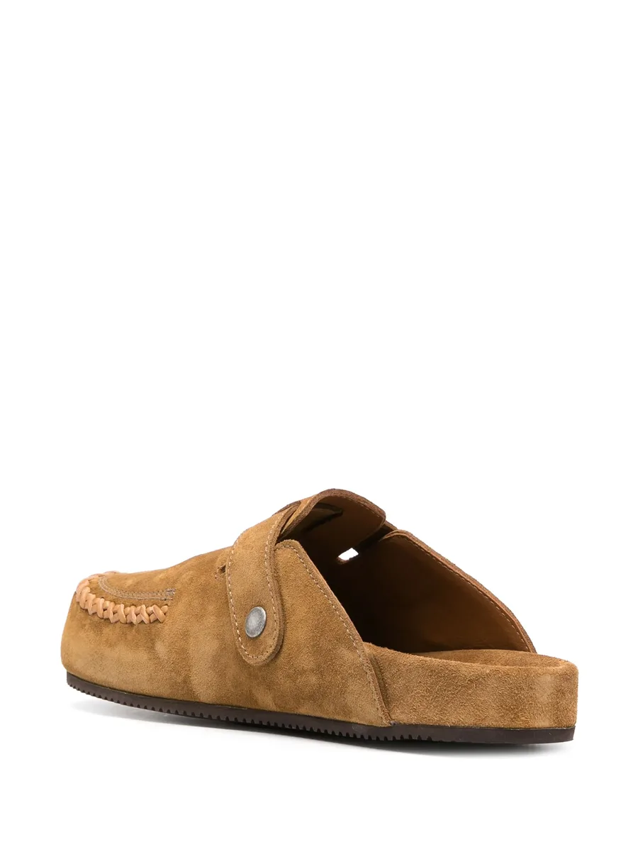 decorative-stitching suede slippers 5