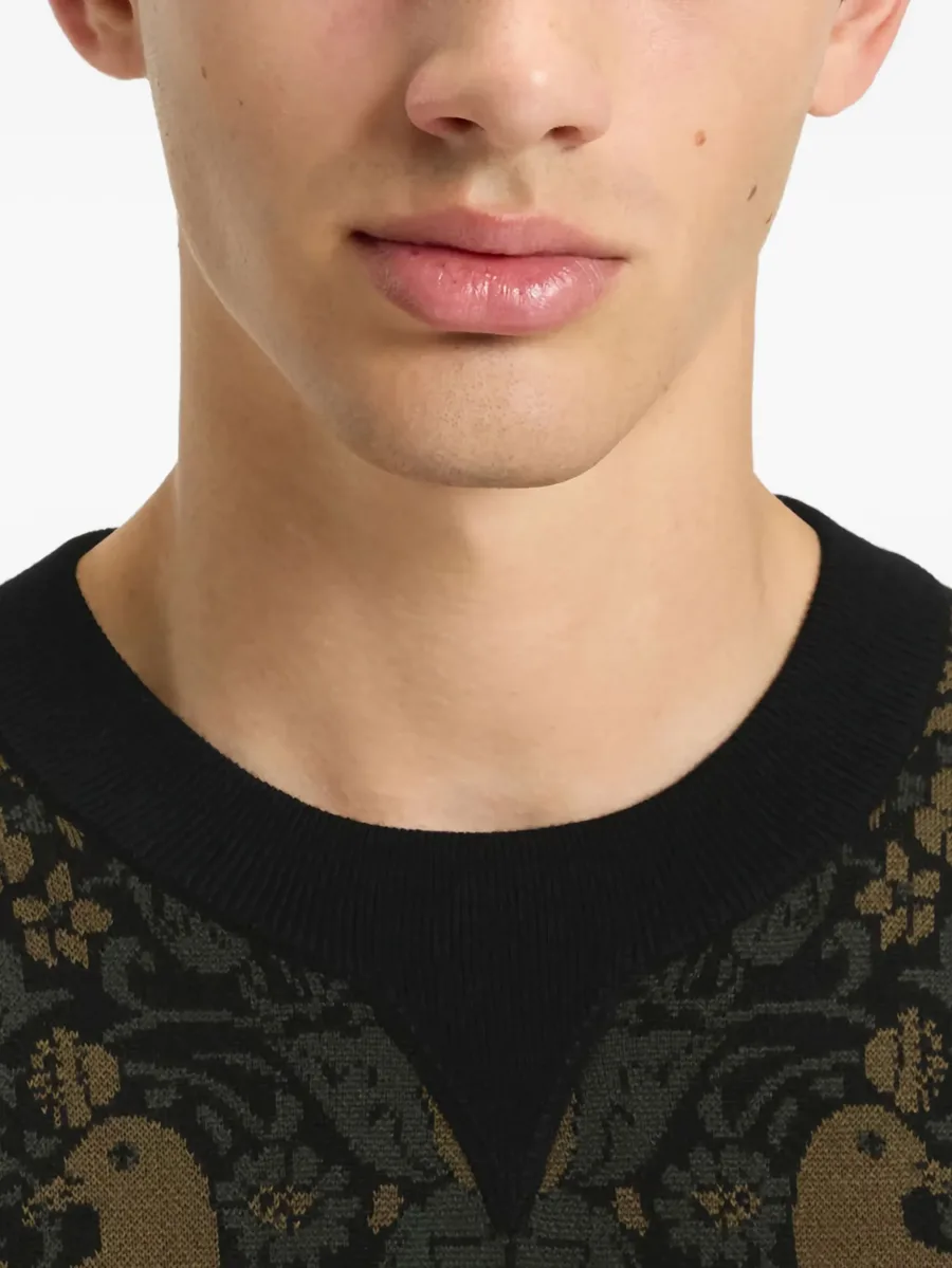 crew-neck patterned sneakers 8