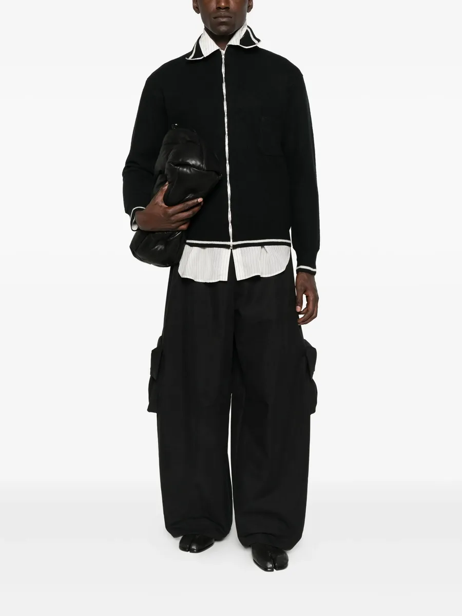 zip-front high-neck cardigan 3