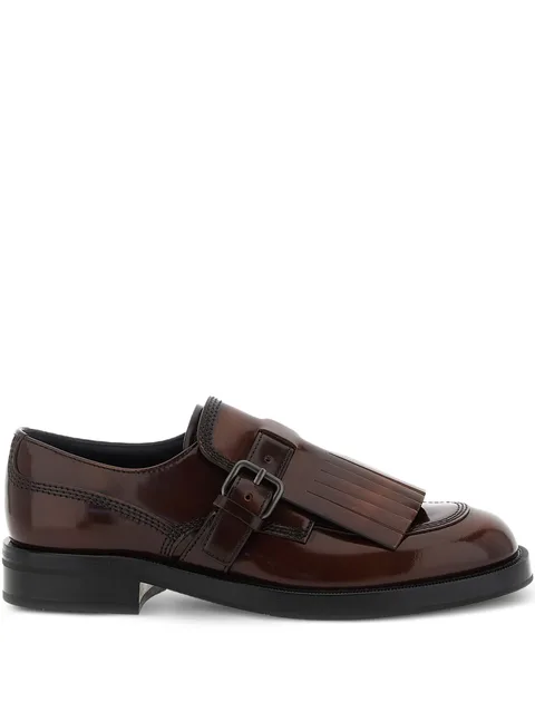 fringe-detail monk shoes