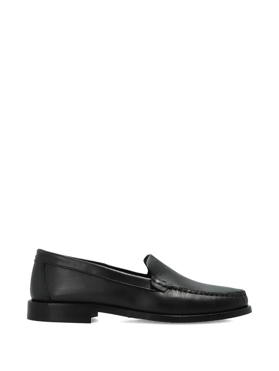 block-heel leather loafers 2