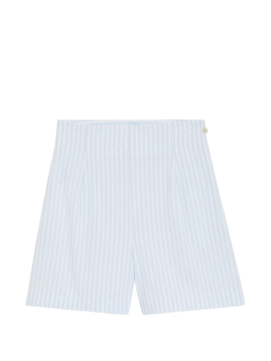 striped pleated shorts 2