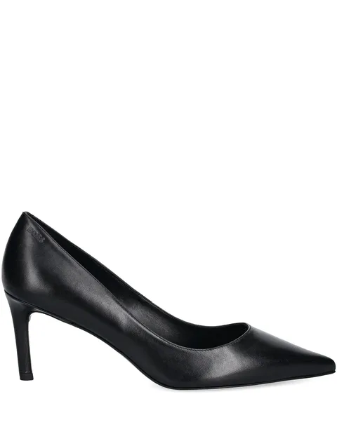 leather pumps with pointed toe
