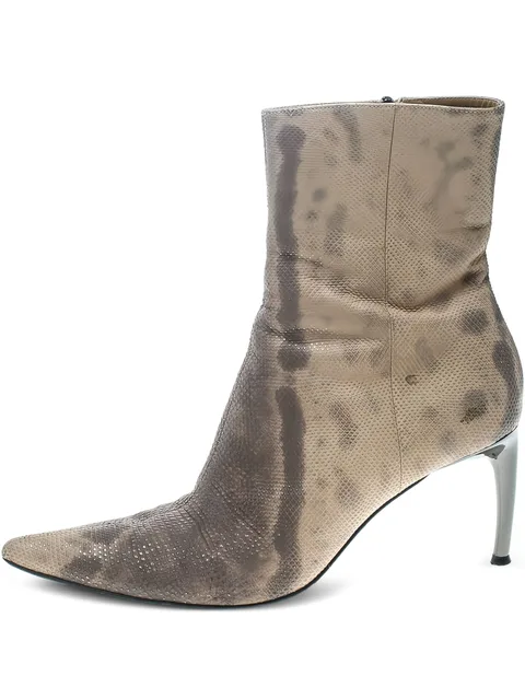 75mm leather ankle boots