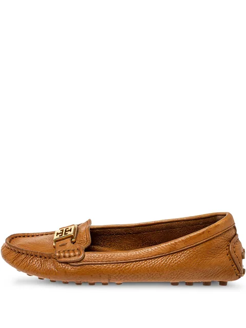pre-owned leather driving loafers